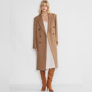 Like New Wilfred Symphony Tan Wool and Cashmere Coat
